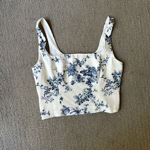 ANTONIO MELANI Blue Toile Top (shorts sold separately)